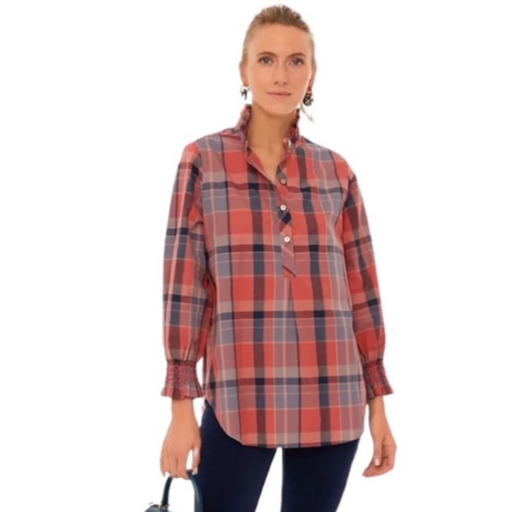Tuckernuck Teagan Plaid Popover Shirt Size XS
